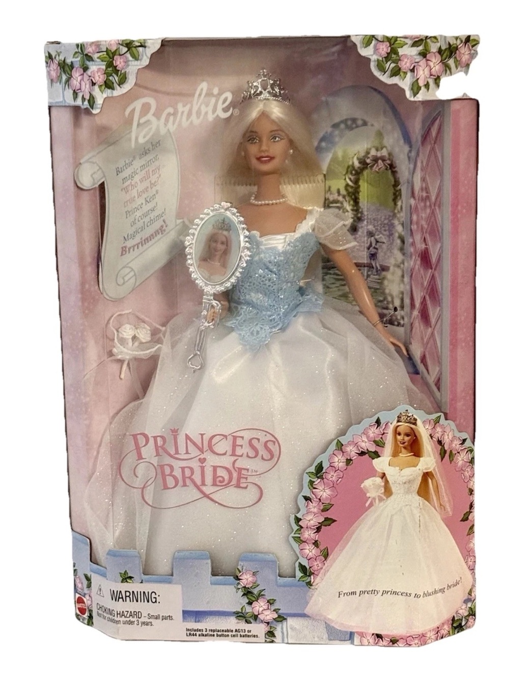 Barbie Princess Bride Doll - White Gown with Gold Tiara
